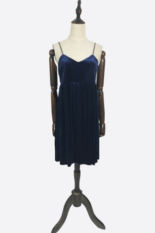 INSTOCK - Avis Pleated Dress In Royal Blue