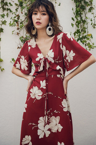 BACKORDER - Candice Floral Print V-Neck Dress