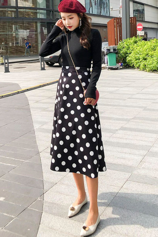 Polka dot high neck top online