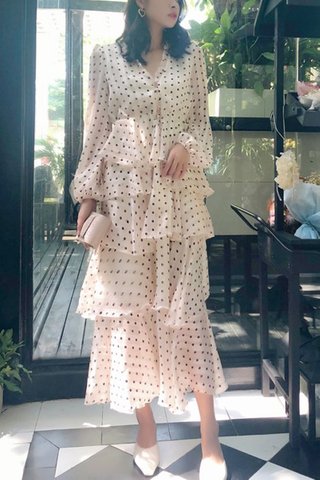 BACKORDER -Kvondra Polka Dot Layered Dress