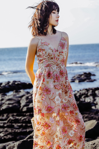 BACKORDER - Biance Floral Crochet Dress