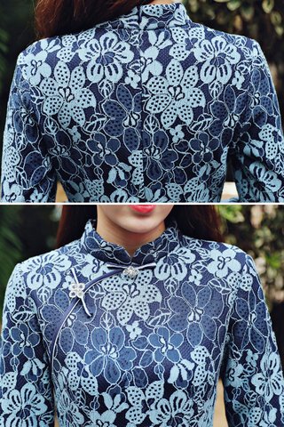 BACKORDER - Jactta Sleeve Two-tone Cheongsam Dress