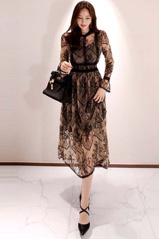 BACKORDER - Elmora Lace Overlay Dress