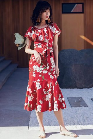 INSTOCK - Eleanor OFF Shoulder Floral Print Dress