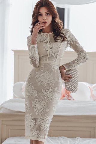 BACKORDER - Jocinta Floral Lace Sleeve Dress