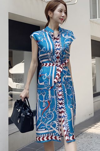 BACKORDER - Miney Abstract Print Sleeveless Dress