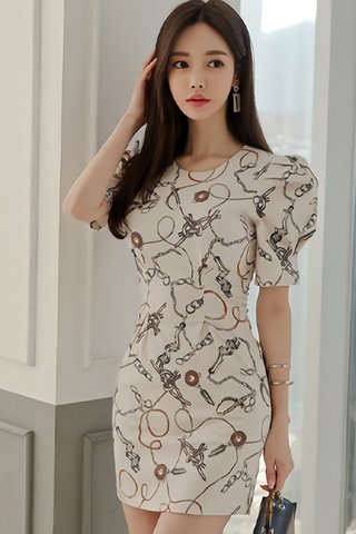 BACKORDER - Jaevin Abstract Print Mini Dress