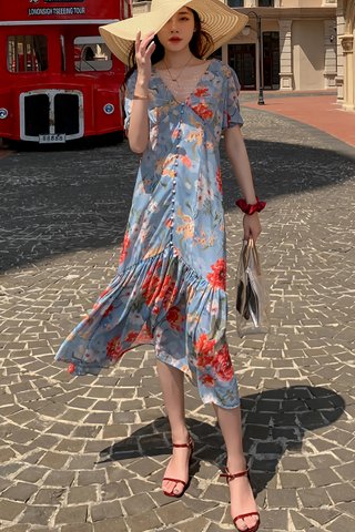 BACKORDER - Lisdra Floral Ruffle Hem Dress