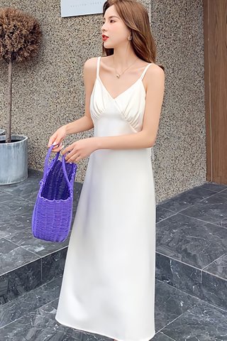 BACKORDER - Faziae V-Neck Sleeveless Dress In Cream