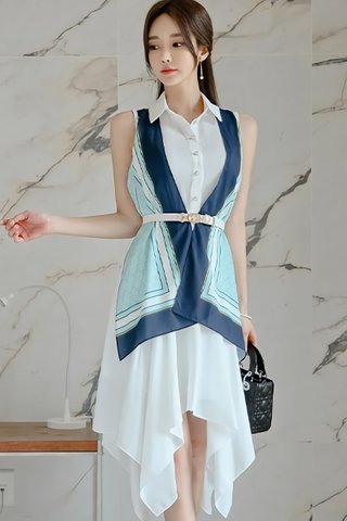 BACKORDER - Sulsan Color Block Asymmetrical Dress