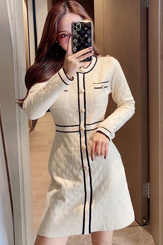 BACKORDER - Vanora Long Sleeve Single Breasted Dress 