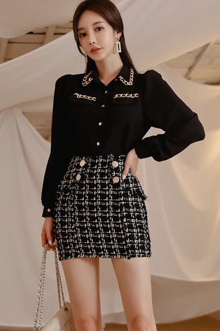 BACKORDER - Ferina High Waist Tweed Mini Skirt