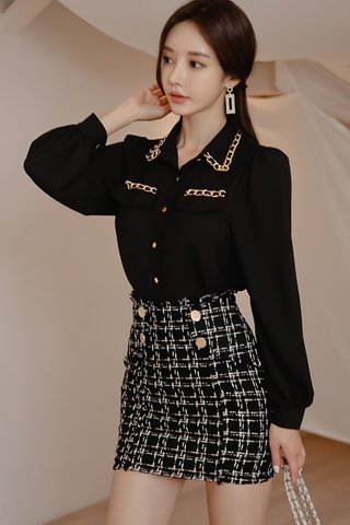 BACKORDER - Ferina High Waist Tweed Mini Skirt