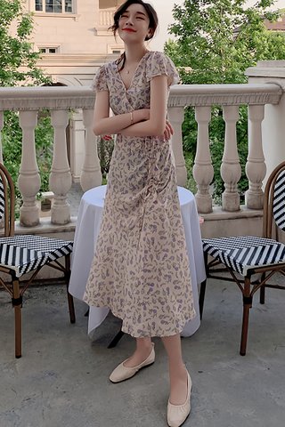 BACKORDER - Heilanie Floral Ruched Dress