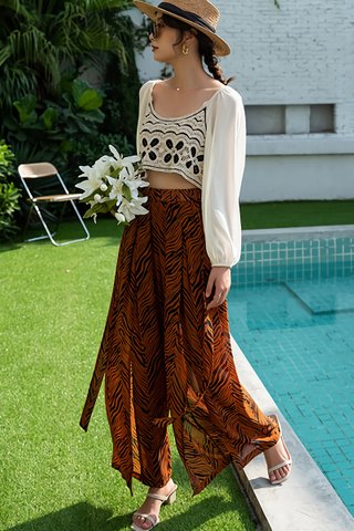 BACKORDER - Sulyn Relaxed Fit High Waist Pant In Brown