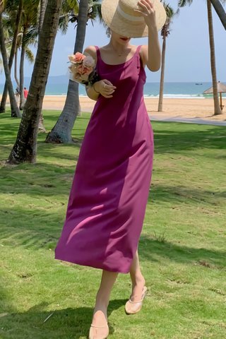 BACKORDER - Ellie Sleeveless Bareback Dress In Purple