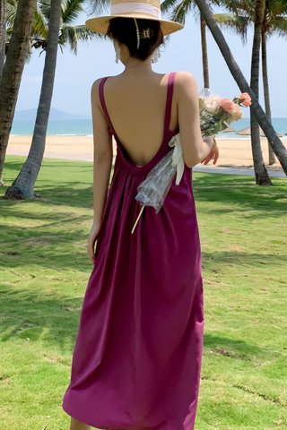 BACKORDER - Ellie Sleeveless Bareback Dress In Purple
