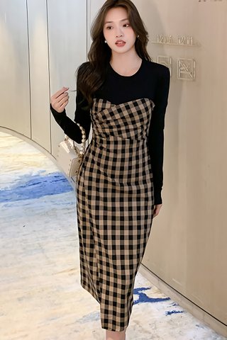 BACKORDER - Alensa Checkered Dress