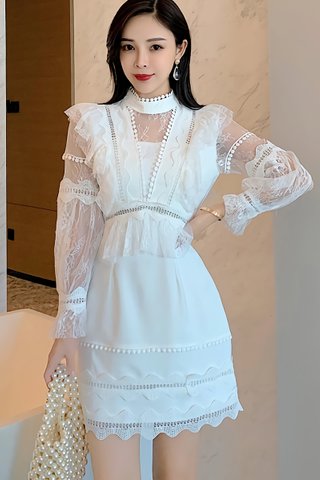 BACKORDER - Jacinta Lace Crochet Mini Dress