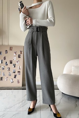 BACKORDER - Arya High Waist Pant In Grey