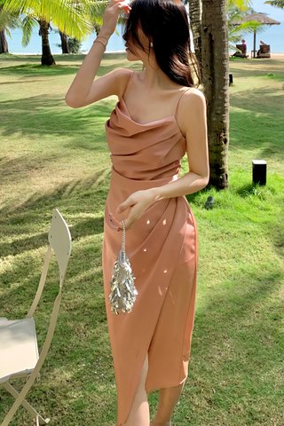 BACKORDER - Kelria Cowl Neck Dress In Pink