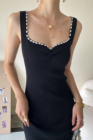 BACKORDER - Milissa Beads Neckline Knit Dress