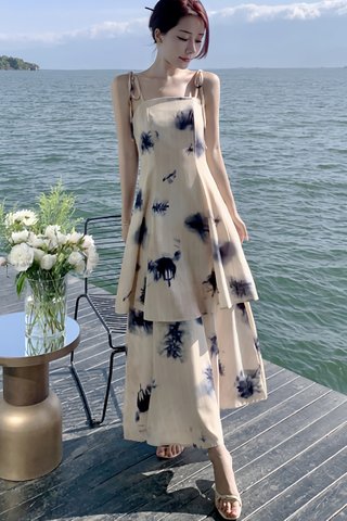 BACKORDER - Roysa Abstract Sleeveless Maxi Dress