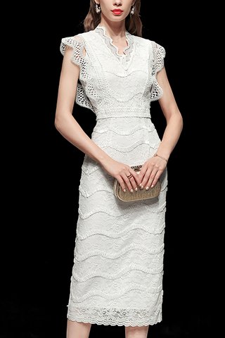 BACKORDER - Natsha Crochet Midi Dress