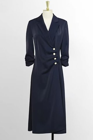BACKORDER - Dalcy Side Button Dress In Royal Blue