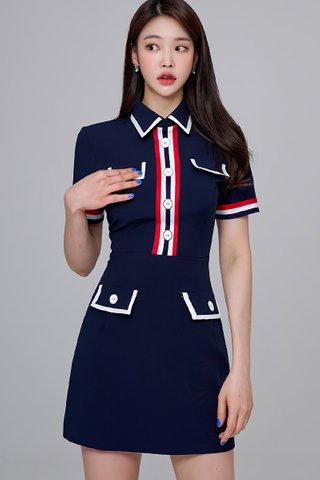 BACKORDER - Velisa Front Button Mini Dress