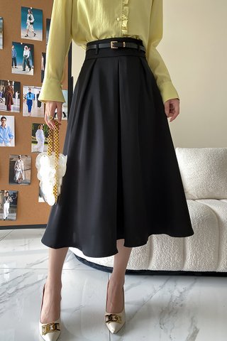 BACKORDER - Vrina High Waist Skirt In Black