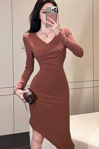 BACKORDER - Kaelin Asymmetrical Hem Dress
